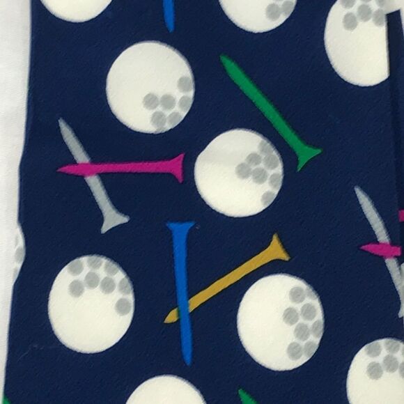 Lillian Vernon Golf Tee’s and Golf Balls Tie Blue - Picture 2 of 5